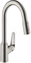 Hansgrohe Dezov baterie M4216-H220 s vsuvnou sprkou, vzhled nerezu 71820800