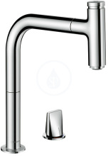 Hansgrohe M71 Dezov baterie M7119-H200 s vsuvnou sprkou, 2-otvorov instalace, sBOX, chrom 73804000