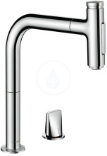 Hansgrohe Dezov baterie M7120-H200 s vsuvnou sprkou, 2-otvorov instalace, sBOX, chrom 73818000