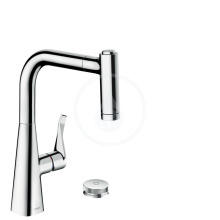 Hansgrohe M71 Dezov baterie M7120-H220 s vsuvnou sprkou, 2-otvorov instalace, sBOX, chrom 73805000