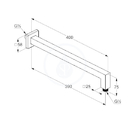 Sprchov rameno, 400 mm, chrom
