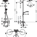 Sprchov souprava 280 1jet Showerpipe s pkovou bateri, chrom