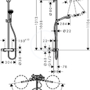 Sprchov souprava 280 1jet Showerpipe, chrom