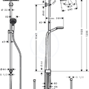 Sprchov souprava E 240 Showerpipe pro renovace EcoSmart, chrom