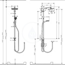 Sprchov souprava E 240 Showerpipe pro renovace EcoSmart, chrom