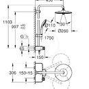 Sprchov set 260 Mono s termostatem, chrom