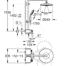 Sprchov set 260 Mono s vanovm termostatem, chrom