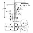 Sprchov set 310 Duo s termostatem, chrom