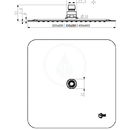Hlavov sprcha LUXE, 200x200 mm, nerezov ocel