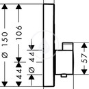 Termostat pod omtku pro 2 spotebie, chrom