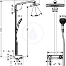 Showerpipe 360 ST 1jet, termostatick sprchov baterie, sprchov rameno 380 mm, chrom