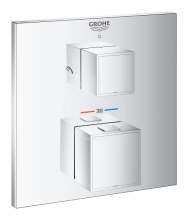 Grohe Grohtherm Cube Termostatick baterie pod omtku pro 2 spotebie, chrom 24154000