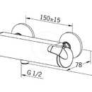 Termostatick sprchov baterie, chrom