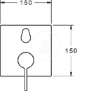 Vanov baterie pod omtku, s pepnaem pro 2 vstupy, chrom