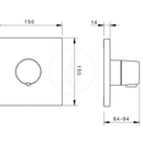 Termostatick sprchov baterie pod omtku, chrom