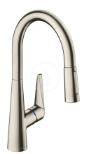 Hansgrohe Talis S Pkov dezov baterie 200, s vytaitelnou sprkou, vzhled nerezu 72813800