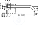 Umyvadlov baterie pod omtku, 2-otvorov instalace, chrom