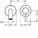 Umyvadlov baterie pod omtku, 2-otvorov instalace, chrom