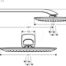 Horn sprcha 400 Air 1jet s ramenem sprchy 390 mm, chrom