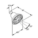 Horn sprcha prmr 87 mm, chrom