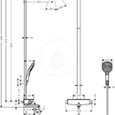 E 360 1jet Showerpipe pro vanu, chrom