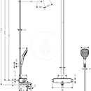 E 360 1jet Showerpipe pro vanu, bl/chrom