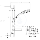 Sprchov set Vario s termostatem, 4 proudy, chrom