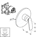 Sprchov baterie pod omtku, chrom