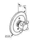 Termostat pod omtku, chrom