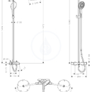 Sprchov set S 240 1jet Showerpipe s vanovm termostatem, chrom