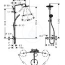 Sprchov set Showerpipe 240 s termostatem, EcoSmart 9 l/min, chrom