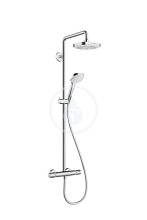 Hansgrohe Croma Select E Sprchov set Showerpipe 180 s termostatem, 2 proudy EcoSmart 9 l/min, bl/chrom 27257400