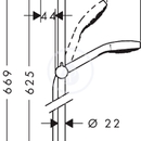 Sprchov souprava Multi 0,65m, bl/chrom