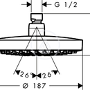 Horn sprcha 180 2jet, chrom