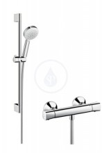 Hansgrohe Crometta 100 Sprchov set Vario s termostatem, sprchov ty 650 mm, bl/chrom 27030400
