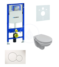 Geberit Duofix Sada pro zvsn WC + klozet a sedtko softclose Ideal Standard Quarzo - sada s tlatkem Sigma01, bl 111.300.00.5 ND1