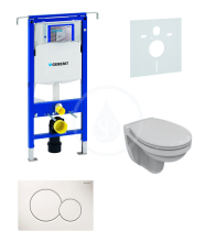 Geberit Duofix Sada pro zvsn WC + klozet a sedtko softclose Ideal Standard Quarzo - sada s tlatkem Sigma01, bl 111.355.00.5 ND1