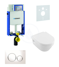 Geberit Kombifix Sada pro zvsn WC + klozet a sedtko softclose Villeroy & Boch - sada s tlatkem Sigma20, bl/leskl chrom/bl 110.302.00.5 NB4