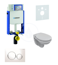 Geberit Kombifix Sada pro zvsn WC + klozet a sedtko softclose Ideal Standard Quarzo - sada s tlatkem Sigma20, bl/leskl chrom/bl 110.302.00.5 ND4