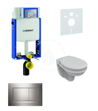 Geberit Kombifix Sada pro zvsn WC + klozet a sedtko softclose Ideal Standard Quarzo - sada s tlatkem Sigma30, leskl/matn/leskl chrom 110.302.00.5 ND6