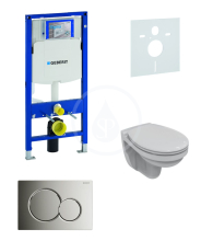 Geberit Duofix Sada pro zvsn WC + klozet a sedtko softclose Ideal Standard Quarzo - sada s tlatkem Sigma01, chrom 111.300.00.5 ND2