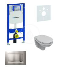 Geberit Duofix Sada pro zvsn WC + klozet a sedtko softclose Ideal Standard Quarzo - sada s tlatkem Sigma30, matn/leskl/matn chrom 111.300.00.5 ND7