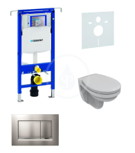 Geberit Duofix Sada pro zvsn WC + klozet a sedtko softclose Ideal Standard Quarzo - sada s tlatkem Sigma30, matn/leskl/matn chrom 111.355.00.5 ND7