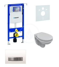 Geberit Duofix Sada pro zvsn WC + klozet a sedtko softclose Ideal Standard Quarzo - sada s tlatkem Sigma50, vpl bl 111.355.00.5 ND8