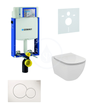 Geberit Kombifix Sada pro zvsn WC + klozet a sedtko softclose Ideal Standard Tesi - sada s tlatkem Sigma01, bl 110.302.00.5 NE1