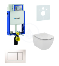 Geberit Kombifix Sada pro zvsn WC + klozet a sedtko softclose Ideal Standard Tesi - sada s tlatkem Sigma30, bl/leskl chrom/bl 110.302.00.5 NE5