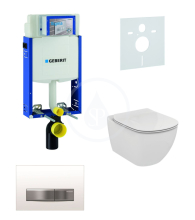 Geberit Kombifix Sada pro zvsn WC + klozet a sedtko softclose Ideal Standard Tesi - sada s tlatkem Sigma50, vpl bl 110.302.00.5 NE8