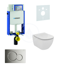 Geberit Kombifix Sada pro zvsn WC + klozet a sedtko Ideal Standard Tesi - sada s tlatkem Sigma01, chrom 110.302.00.5 NF2