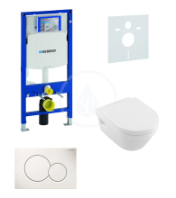 Geberit Duofix Sada pro zvsn WC + klozet a sedtko softclose Villeroy & Boch - sada s tlatkem Sigma01, bl 111.300.00.5 NB1