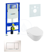 Geberit Duofix Sada pro zvsn WC + klozet a sedtko softclose Villeroy & Boch - sada s tlatkem Sigma30, bl/leskl chrom/bl 111.300.00.5 NB5